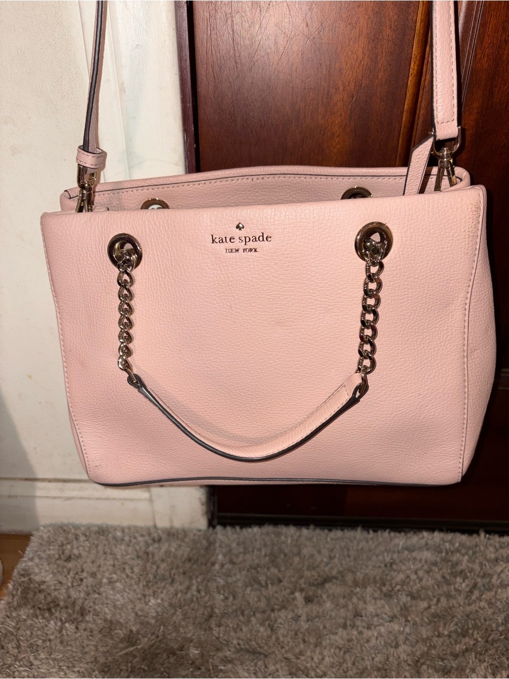 kate spade New York Pink Leather Chain-Handle Satchel